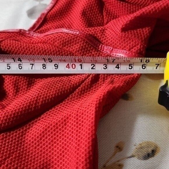 New Guess Red Corset Long-Sleeved Crop Top​​​​​​​​​​​​​​​​​​​​​ - Picture 9 of 11